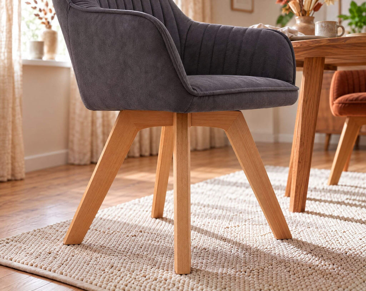 Stuhl No.2 Drehbar Vintage-Grau