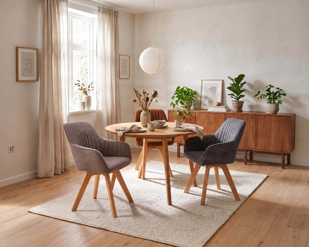 Stuhl No.2 Drehbar Vintage-Taupe