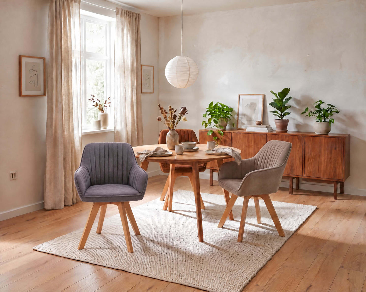 Stuhl No.2 Drehbar Vintage-Grau