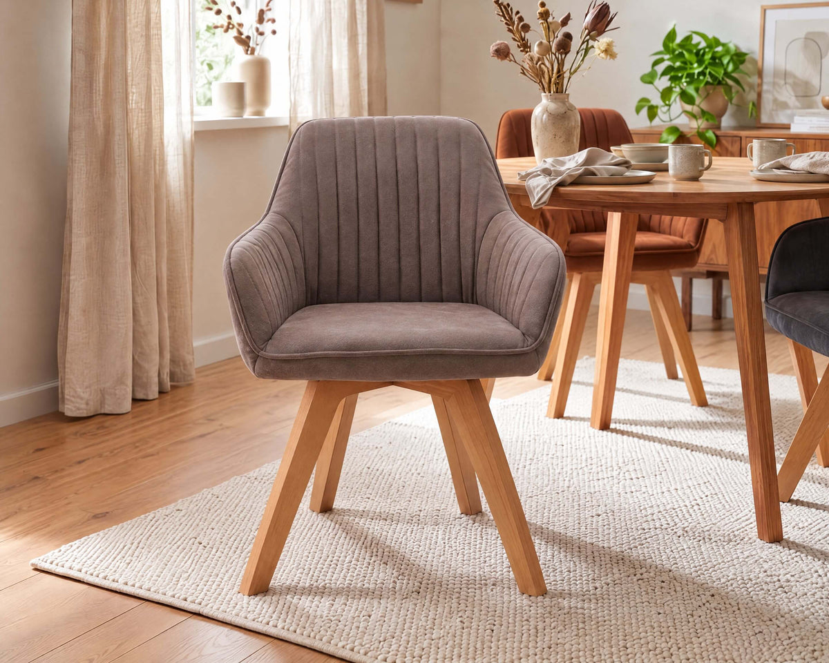 Stuhl No.2 Drehbar Vintage-Taupe