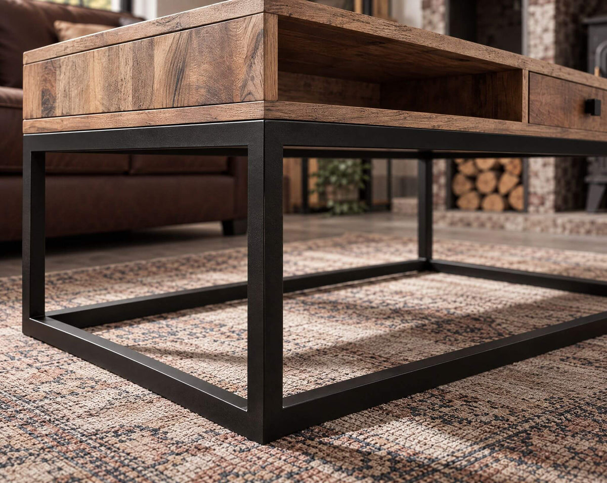 Couchtisch INDUSTRIAL mit Schublade