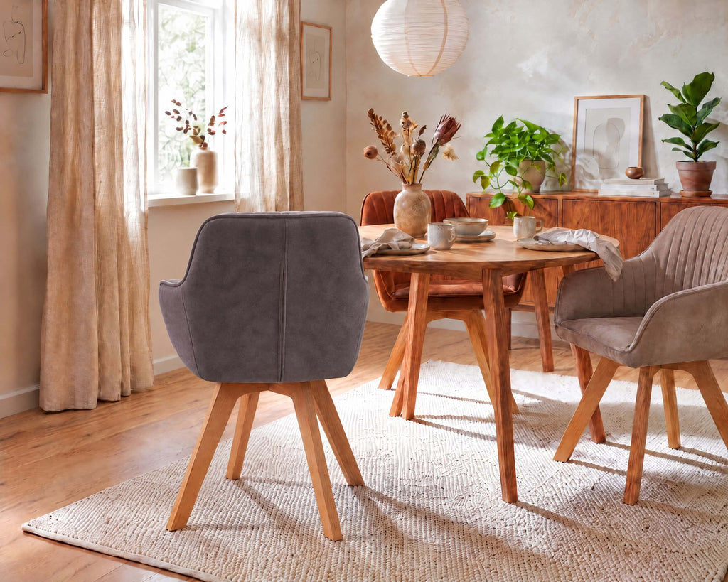 Stuhl No.2 Drehbar Vintage-Grau
