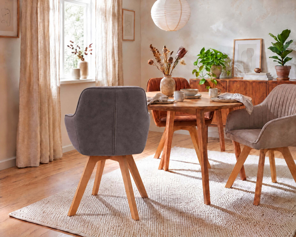 Stuhl No.2 Drehbar Vintage-Grau