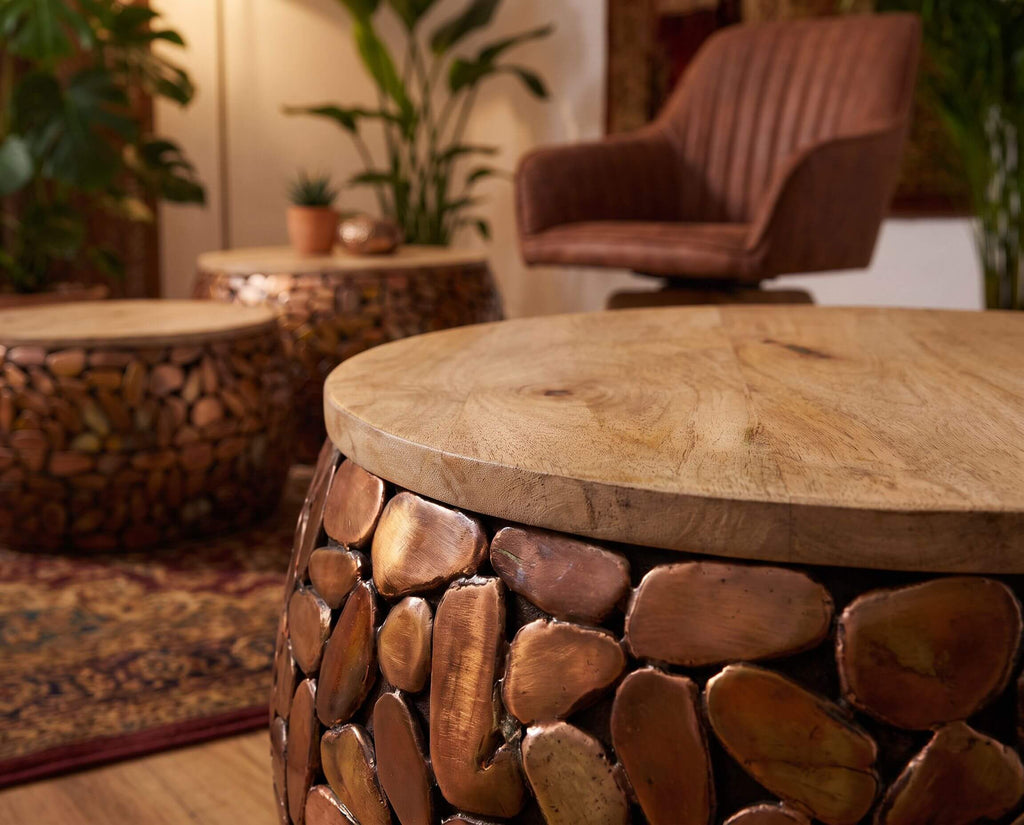 Couchtisch 2er Set MANGOSTONE Kupfer