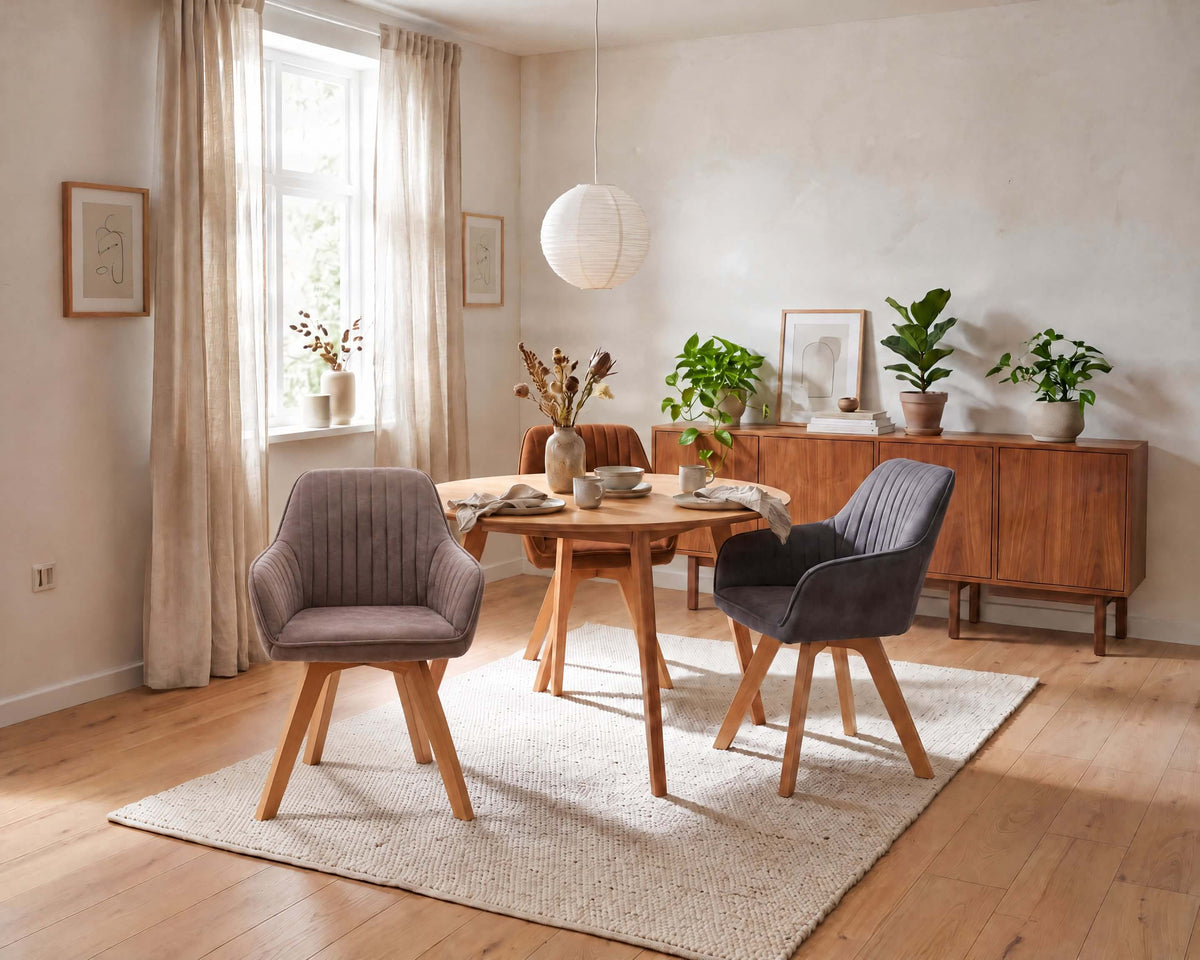 Stuhl No.2 Drehbar Vintage-Taupe