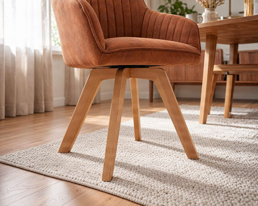 Stuhl No.2 Drehbar Vintage-Braun