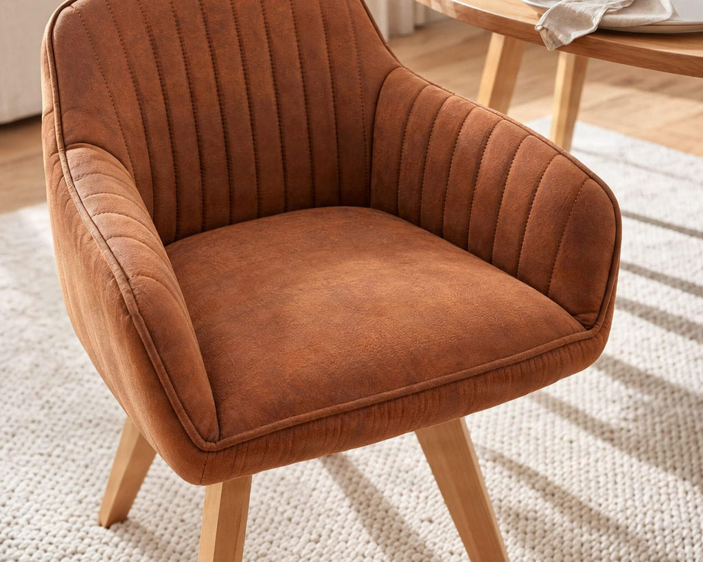 Stuhl No.2 Drehbar Vintage-Braun