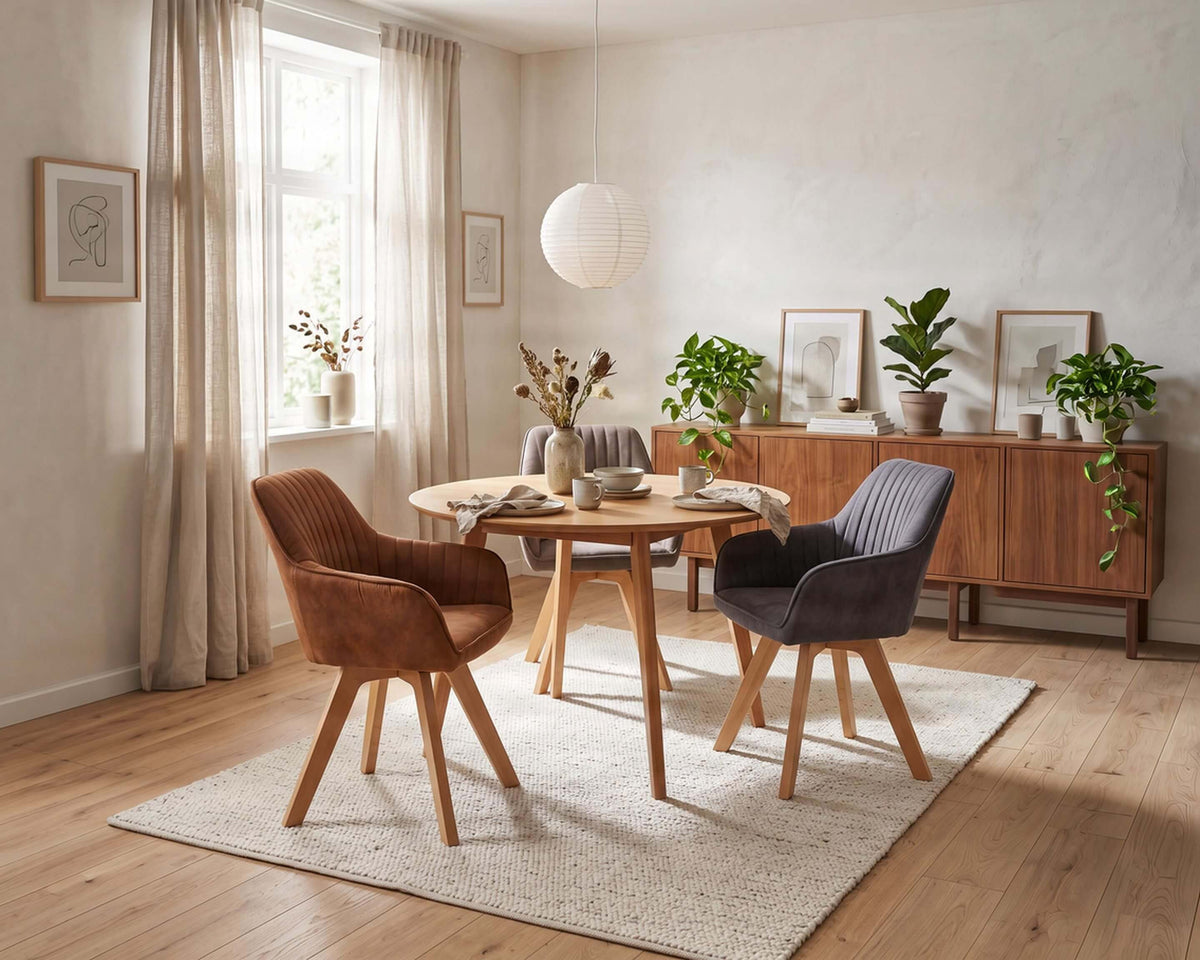 Stuhl No.2 Drehbar Vintage-Braun
