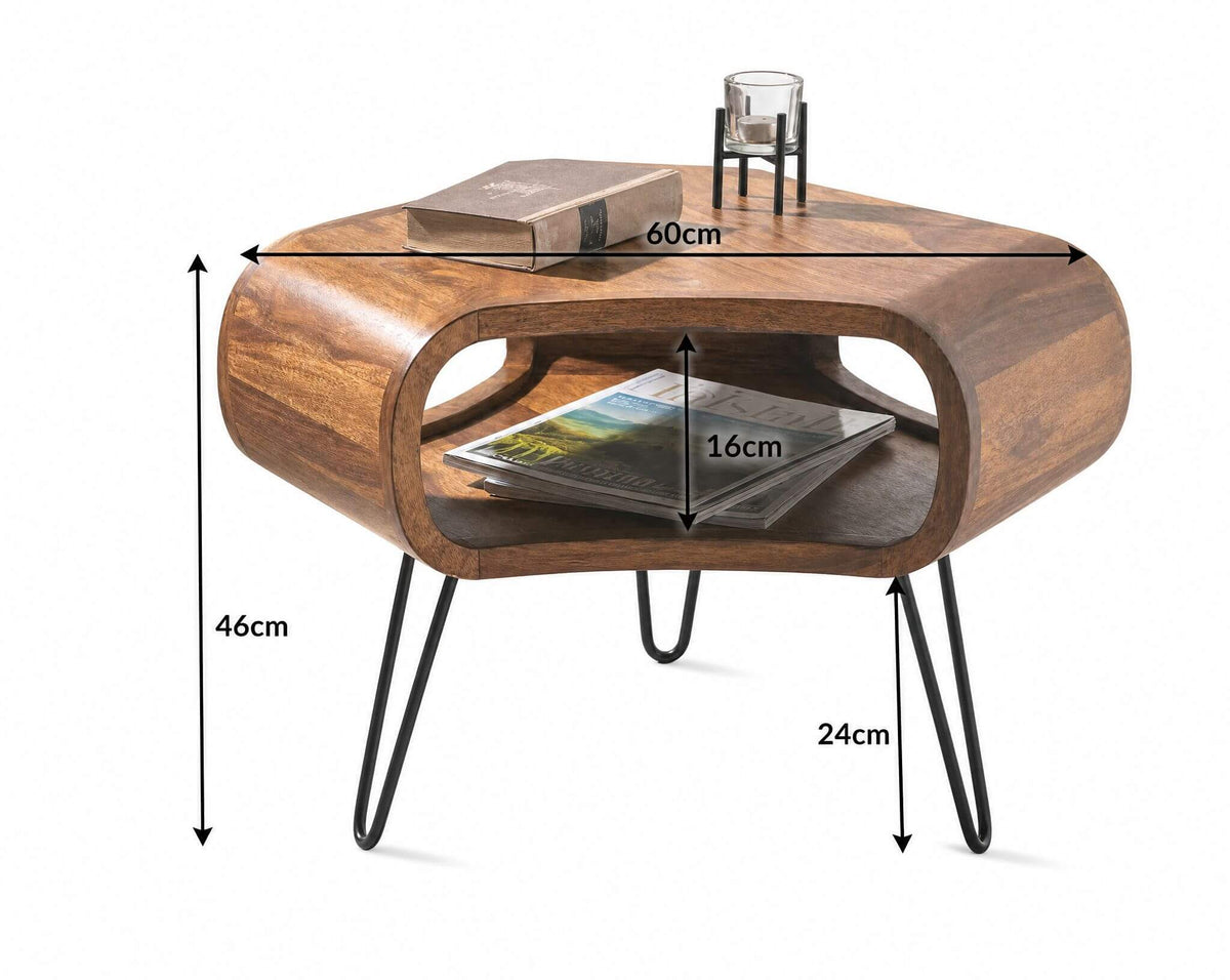 Retro Couchtisch SHEESHAM Hairpin Legs