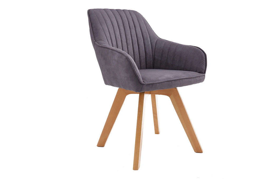 Stuhl No.2 Drehbar Vintage-Grau