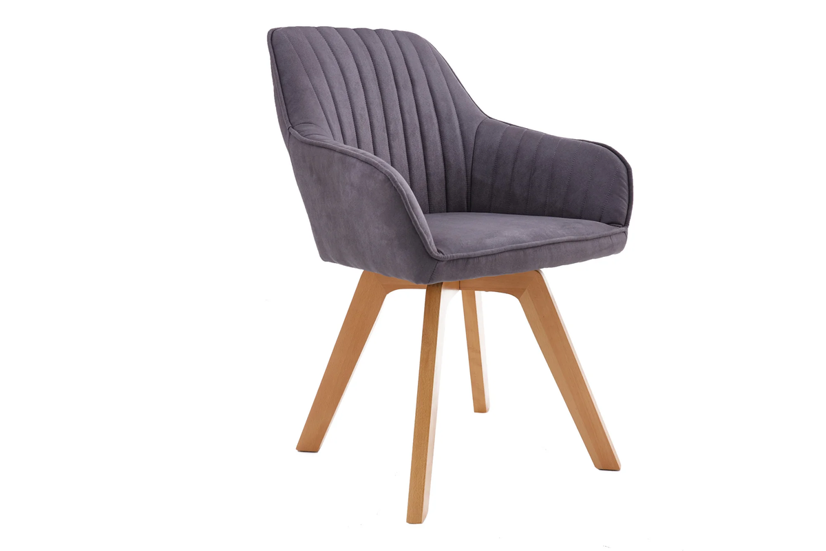 Stuhl No.2 Drehbar Vintage-Grau