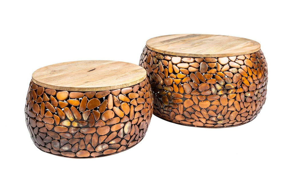 Couchtisch 2er Set MANGOSTONE Kupfer